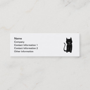 Carte De Visite Mini Chat noir mignon