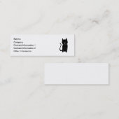 Carte De Visite Mini Chat noir mignon (Devant / Derrière)
