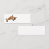 Carte De Visite Mini Chat Orange Posé En Bas (Devant / Derrière)