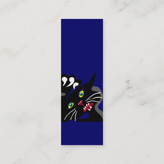 Carte De Visite Mini Chat sauvage de Ninja (Dos)