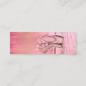 Carte De Visite Mini Chaussons de ballet personnalisés roses et mignons (Dos)