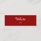 Carte De Visite Mini Chaussure elfe rouge avec Sucres de canne (Dos)