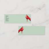 Carte De Visite Mini Chaussure rouge - maigre (Devant / Derrière)