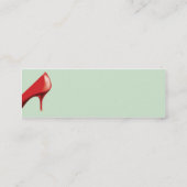 Carte De Visite Mini Chaussure rouge - maigre (Dos)
