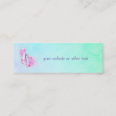 Carte De Visite Mini Chaussures de ballet en aquarelle rose avec des pi (Dos)
