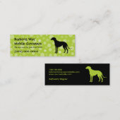 Carte De Visite Mini Chaux de soin des animaux familiers de lévrier (Devant / Derrière)
