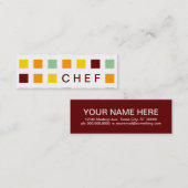 Carte De Visite Mini CHEF (carrés modérés) (Devant / Derrière)