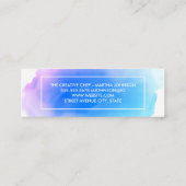 Carte De Visite Mini Chef créatif | Ustensiles de Cuisine Aquarelle (Dos)