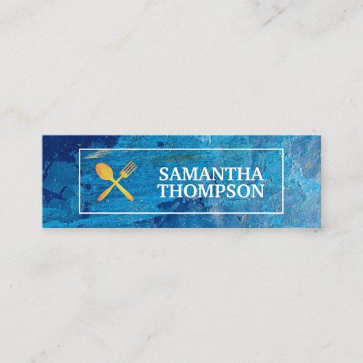 Carte De Visite Mini Chef créatif | Ustensiles de Cuisine | Art moderne (Devant)