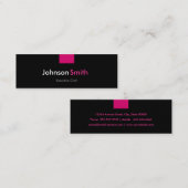 Carte De Visite Mini Chef exécutif - Rose Pink Compact (Devant / Derrière)