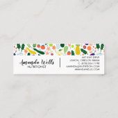 Carte De Visite Mini Chef nutritionniste Entraîneur Unique Légumes Art (Dos)