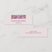Carte De Visite Mini Chef pâtissier simple, sophistiqué et moderne rose (Devant / Derrière)
