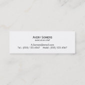 Carte De Visite Mini Chef Retro Flèches et Whisk Hip Black Restauration (Dos)