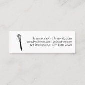 Carte De Visite Mini Chef Whisk d'or (Dos)