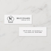 Carte De Visite Mini Chefs Casquette Silverware (Devant / Derrière)