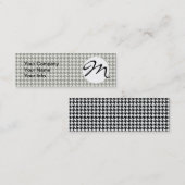 Carte De Visite Mini Chèque de socle noir blanc classique (Devant / Derrière)