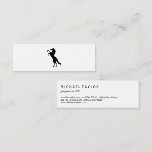 Carte De Visite Mini Cheval (Devant / Derrière)