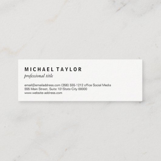 Carte De Visite Mini Cheval (Dos)