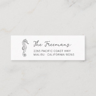 Carte De Visite Mini Cheval de mer à main moderne.