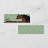 Carte De Visite Mini Cheval - maigre (Devant / Derrière)