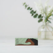 Carte De Visite Mini Cheval - maigre (Debout devant)