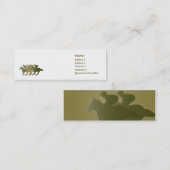 Carte De Visite Mini Cheval vert - maigre (Devant / Derrière)