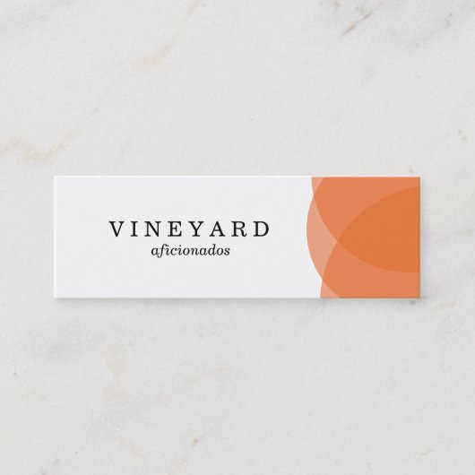 Carte De Visite Mini Chevauchement orange (Devant)