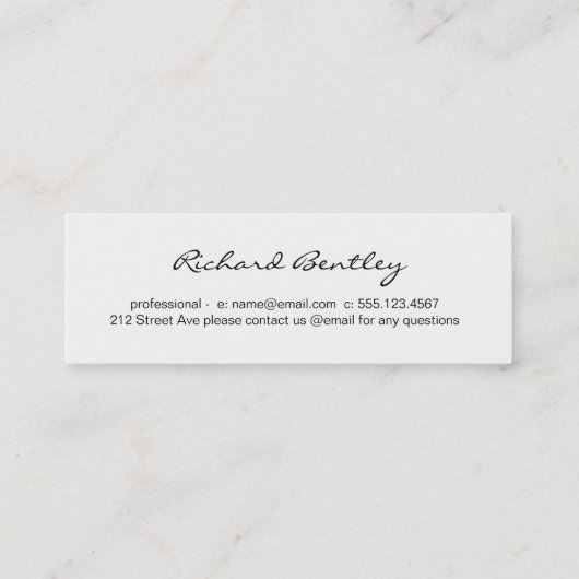 Carte De Visite Mini Chevauchement orange (Dos)