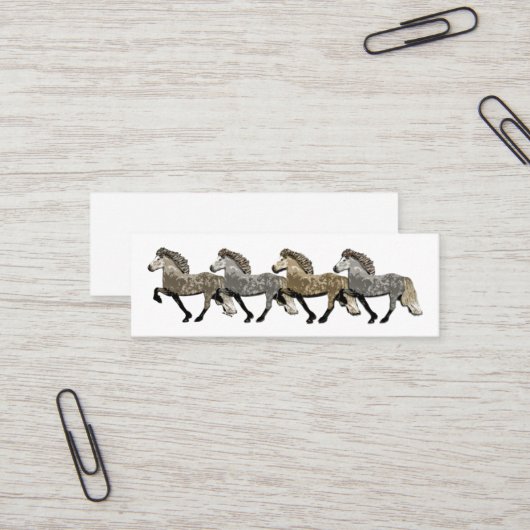 Carte De Visite Mini Chevaux islandais Astrid (Devant/Arrière en situation)