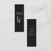 Carte De Visite Mini Cheveux chic chic chic chic et peigne gris (Devant / Derrière)