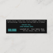 Carte De Visite Mini cheveux débordants mini (Dos)