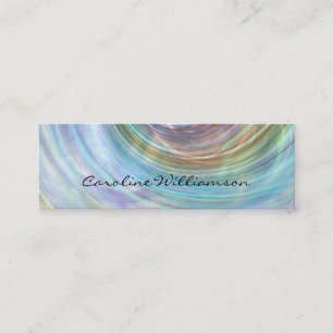Carte De Visite Mini Chic Aqua Purple Gold Swirling