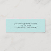 Carte De Visite Mini Chic Aqua Purple Gold Swirling Wave (Dos)