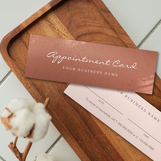 Carte De Visite Mini Chic Bronze Mini Business Modern Appointment Card