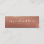 Carte De Visite Mini Chic Bronze Mini Business Modern Appointment Card (Devant)