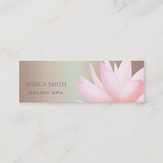 Carte De Visite Mini Chic charmant lotus rose pâle (Devant)