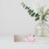 Carte De Visite Mini Chic charmant lotus rose pâle (Debout devant)