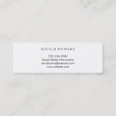 Carte De Visite Mini Chic contemporain (Dos)