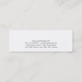 Carte De Visite Mini chic élégant de l'or | de faux (Dos)