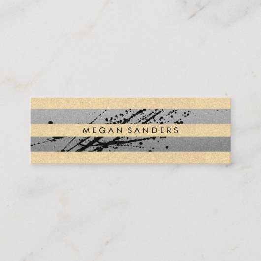 Carte De Visite Mini Chic et glamour Expressif / Stripes (Devant)