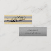 Carte De Visite Mini Chic et glamour Expressif / Stripes (Devant / Derrière)