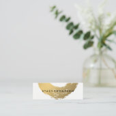 Carte De Visite Mini Chic Faux Gold brossé (Debout devant)