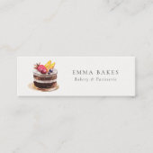 CARTE DE VISITE MINI CHIC FRUITS FLORAL CAKE PATISSERIE CUPCAKE BAKERY (Devant)