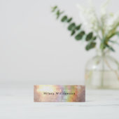 Carte De Visite Mini Chic Grunge Arc-en-ciel Holographe Pierre Art Abst (Debout devant)