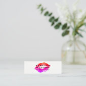 Carte De Visite Mini Chic Lipstick Kiss (Debout devant)