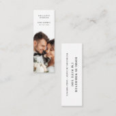 Carte De Visite Mini Chic Minimalist Wedding Favor Mini Bookmark Card (Devant / Derrière)