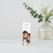 Carte De Visite Mini Chic Minimalist Wedding Favor Mini Bookmark Card (Debout devant)