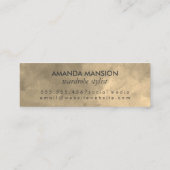 Carte De Visite Mini Chic Monogram Sepia Arrière - plan (Dos)