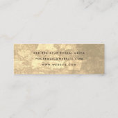 Carte De Visite Mini Chic Motif Grunge Jaune (Dos)