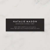 Carte De Visite Mini Chic Sepia Aquarelle Monogramme (Dos)